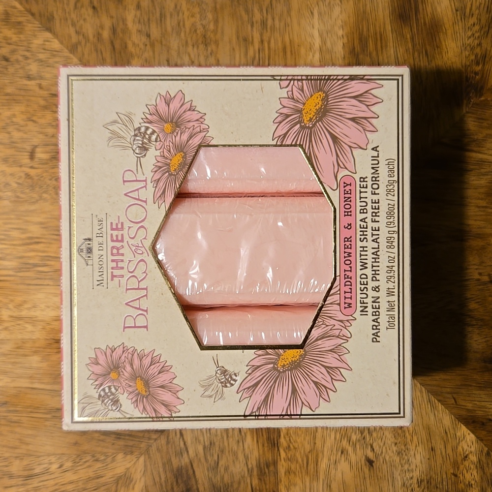 Maison de Base Wildflower & Honey Soap Trio